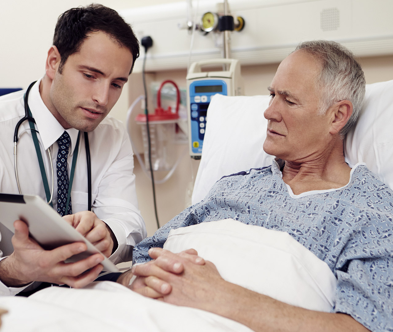 Patient at the hospital