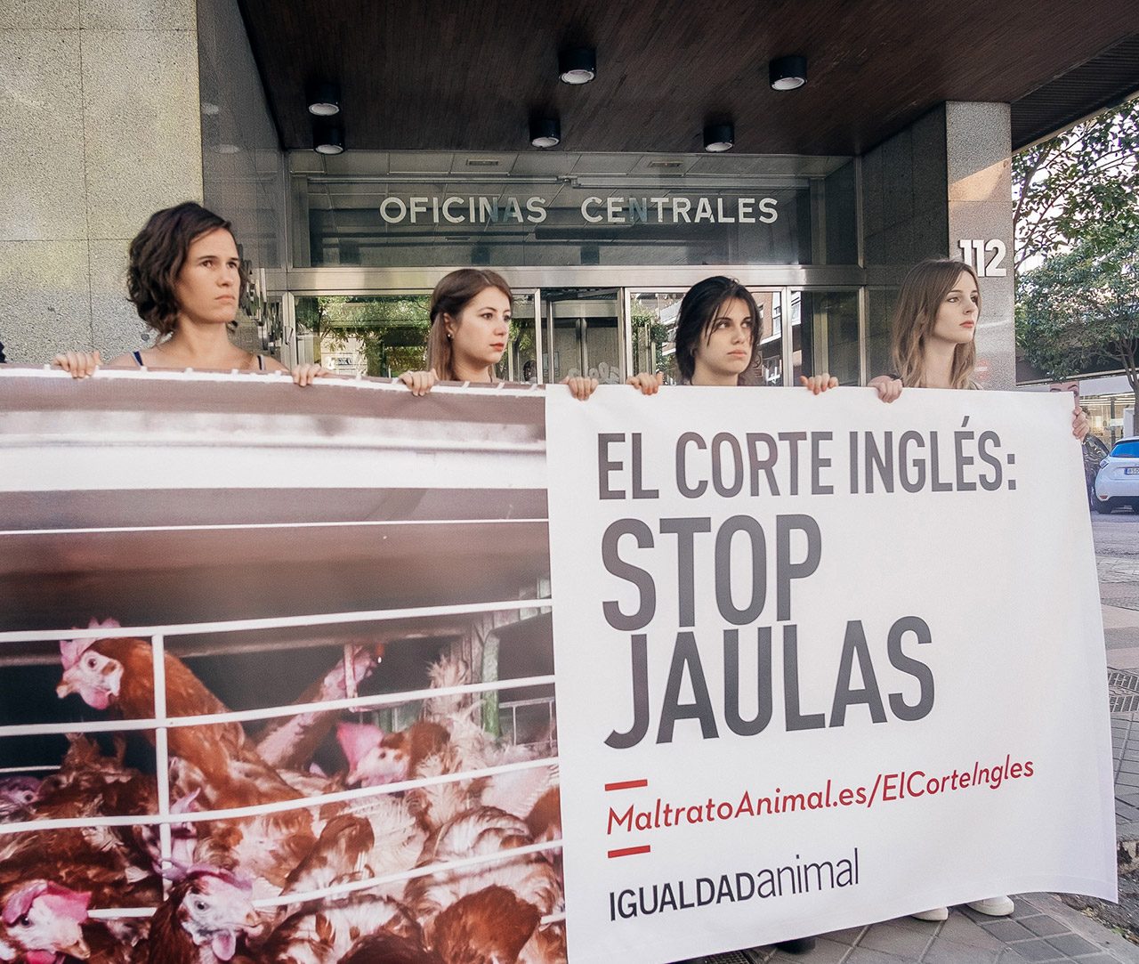 Animal Equality protest against El Corte Inglés