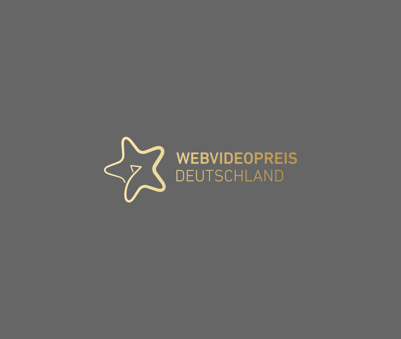 Webvideopreis Deutschland award on grey background