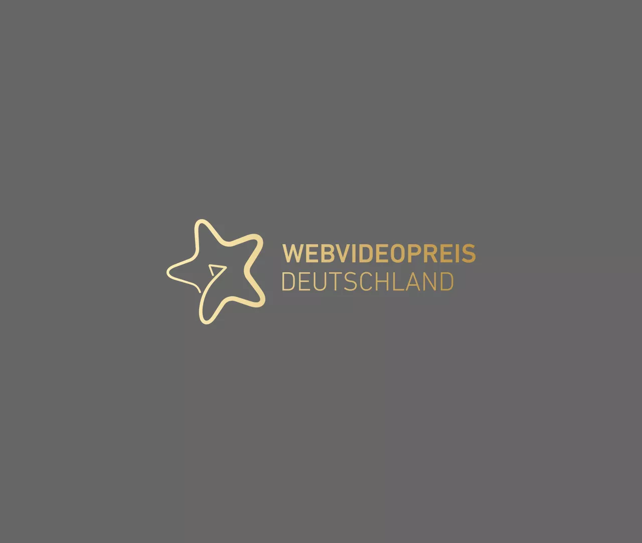 Webvideopreis Deutschland award on grey background