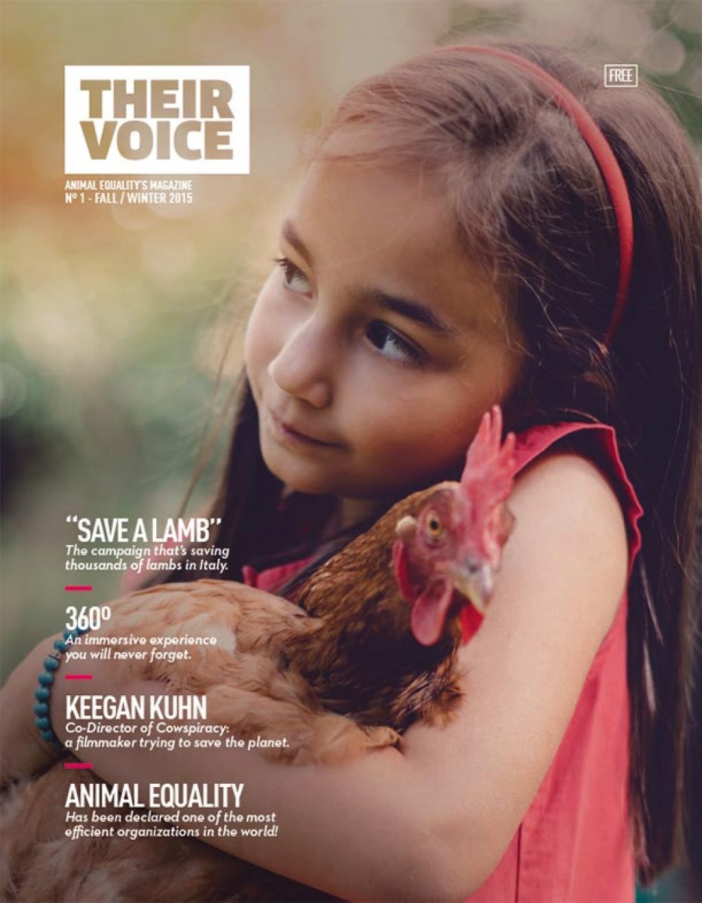 Cover of Their Voice - Animal Equality's Magazine number 1