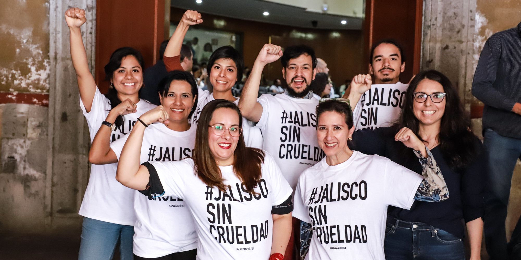 Team of Animal Equality at the Mexican Congress of Jalisco.
