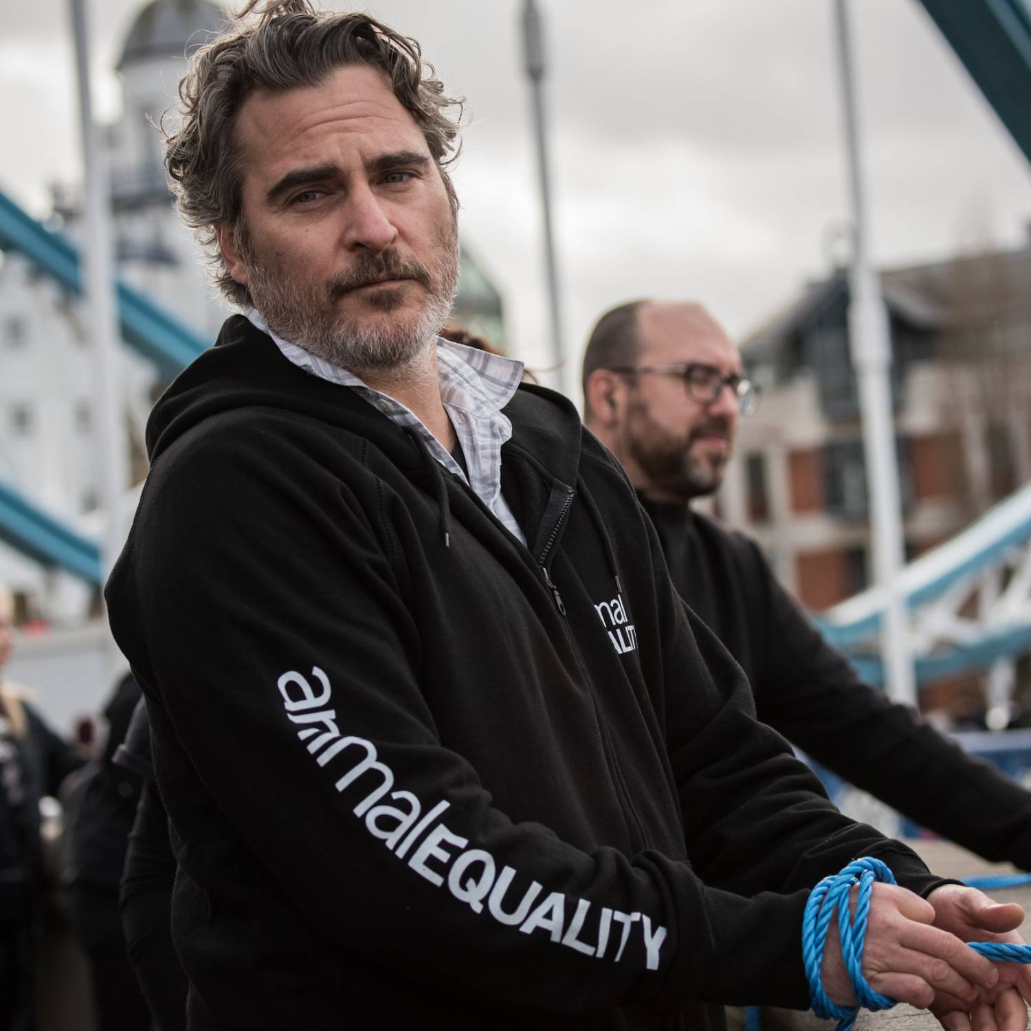 Joaquin Phoenix with Animal Equality