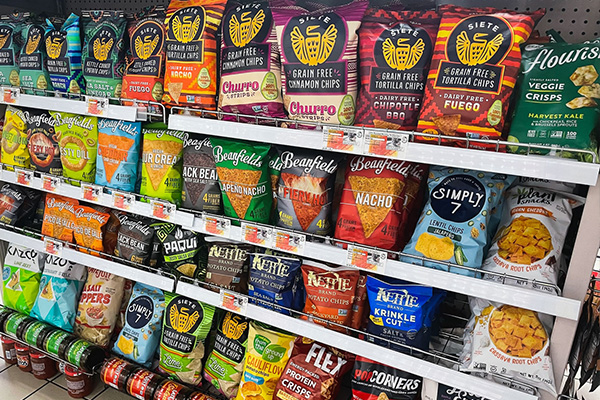 snacks at hangry planet first vegan convenience store
