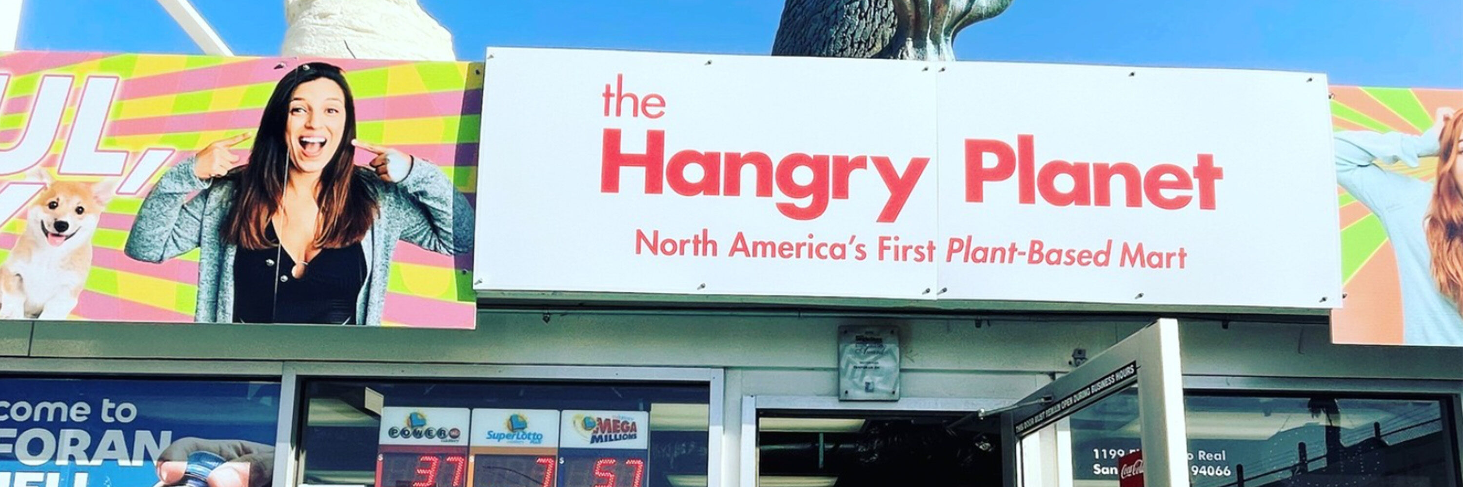 Outside of Hangry Planet first vegan convenience store