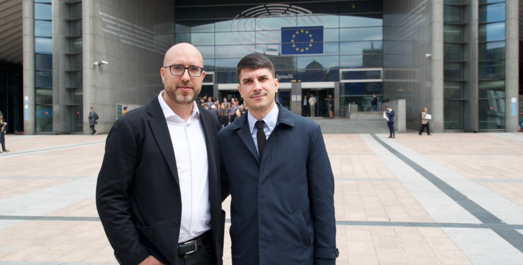 Javier Moreno, Senior Director of Communications and Media Relations (Left) and Matteo Cupi, Vice President for Europe (right) in Brussels