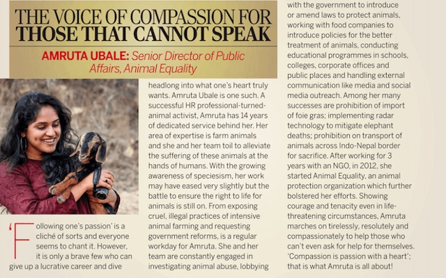 Amruta Ubale in the Femina Magazine