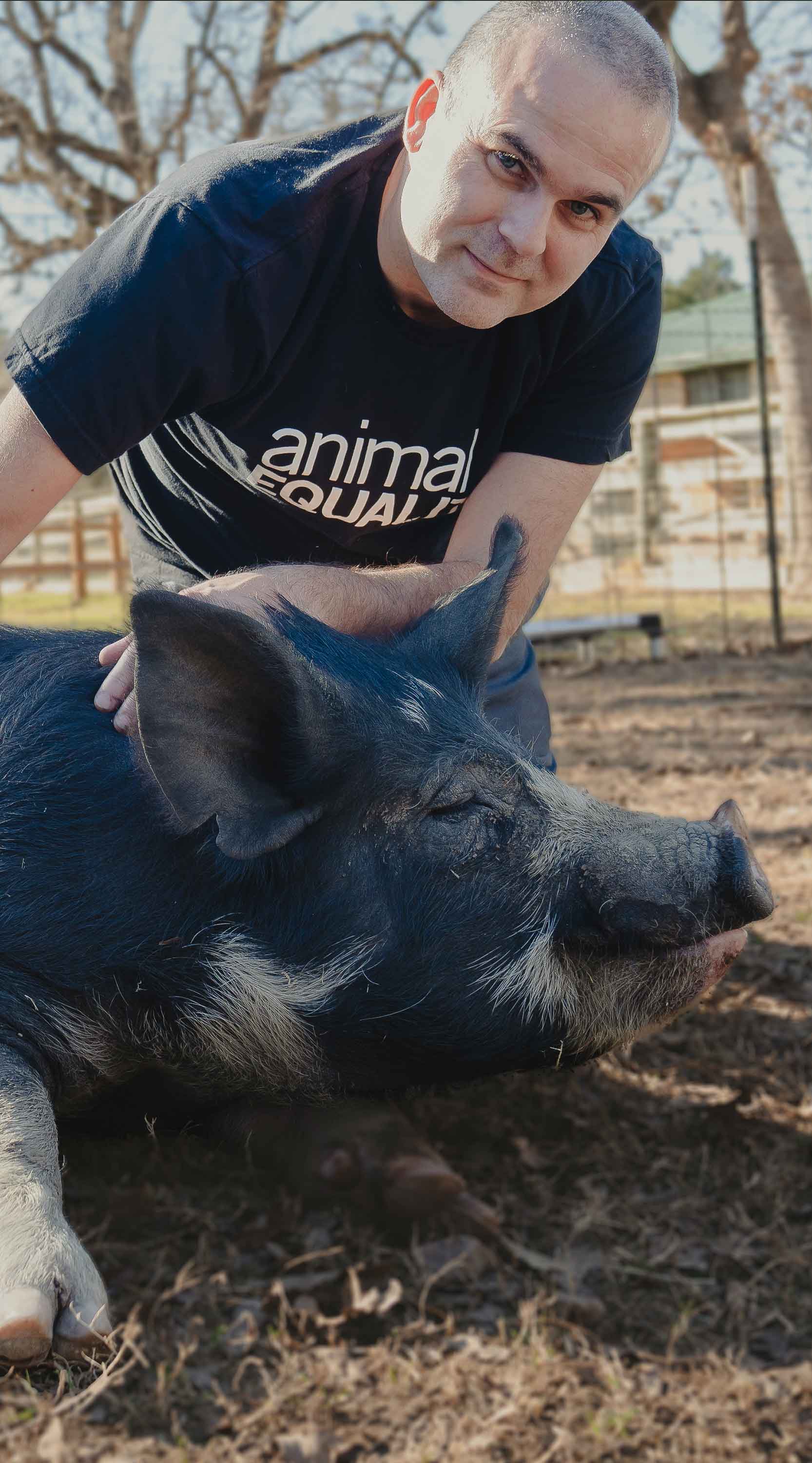 Jose with pig