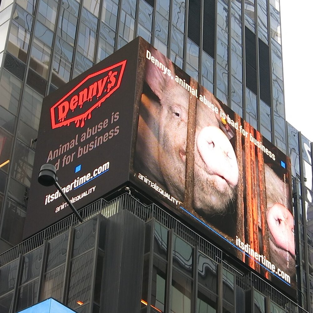 Manifesto digitale a Times Square 