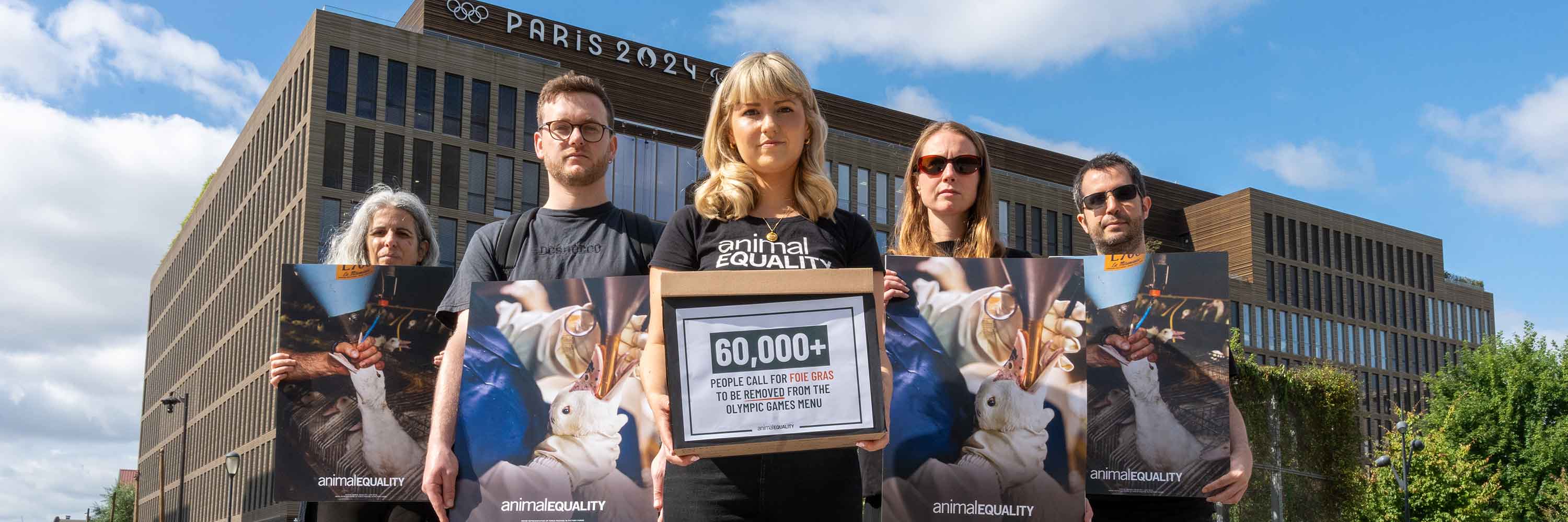 Animal Equality UK delivers signatures to the Olympic Committee