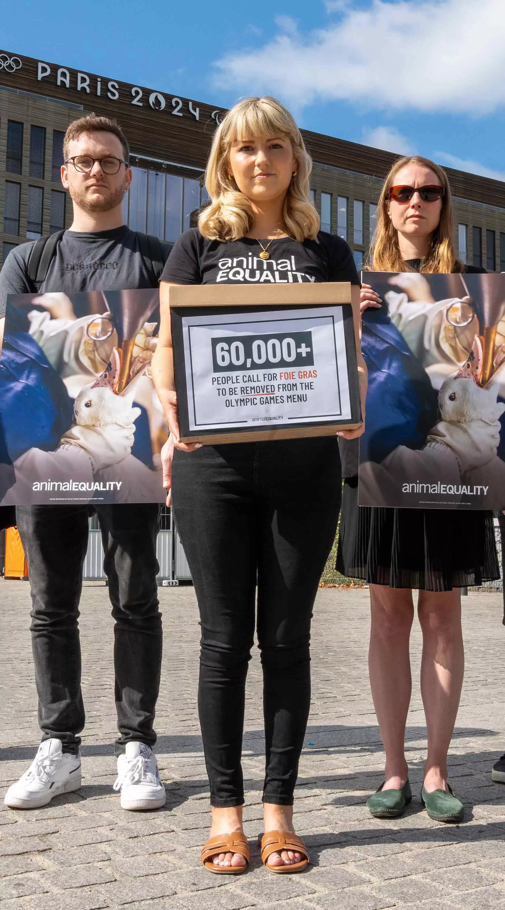 Animal Equality UK delivers signatures to the Olympic Committee