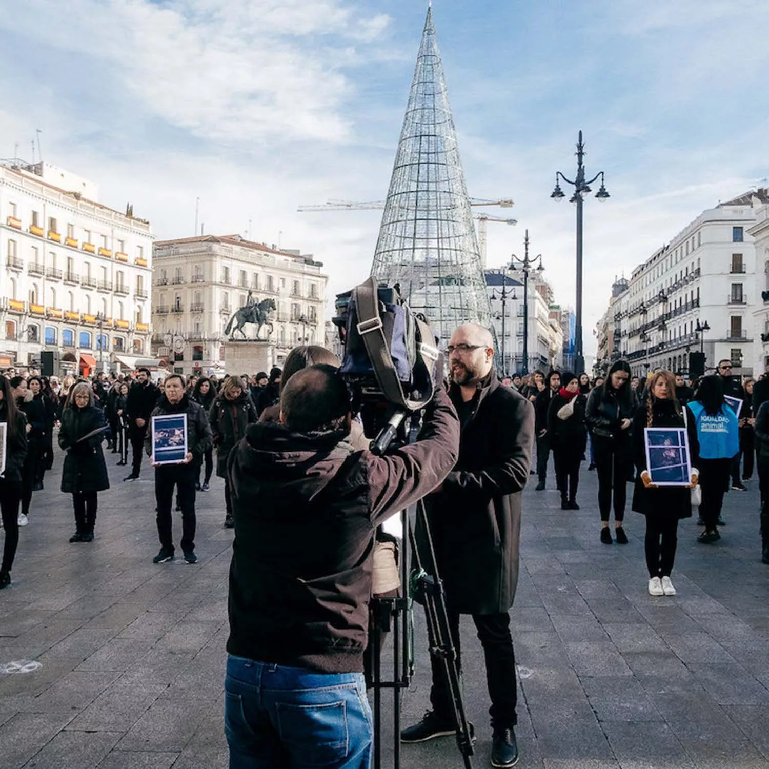 Animal Equality demo and volunteers