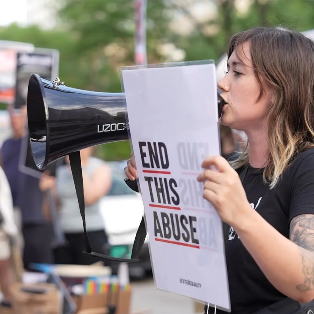 Protest against animal abuse