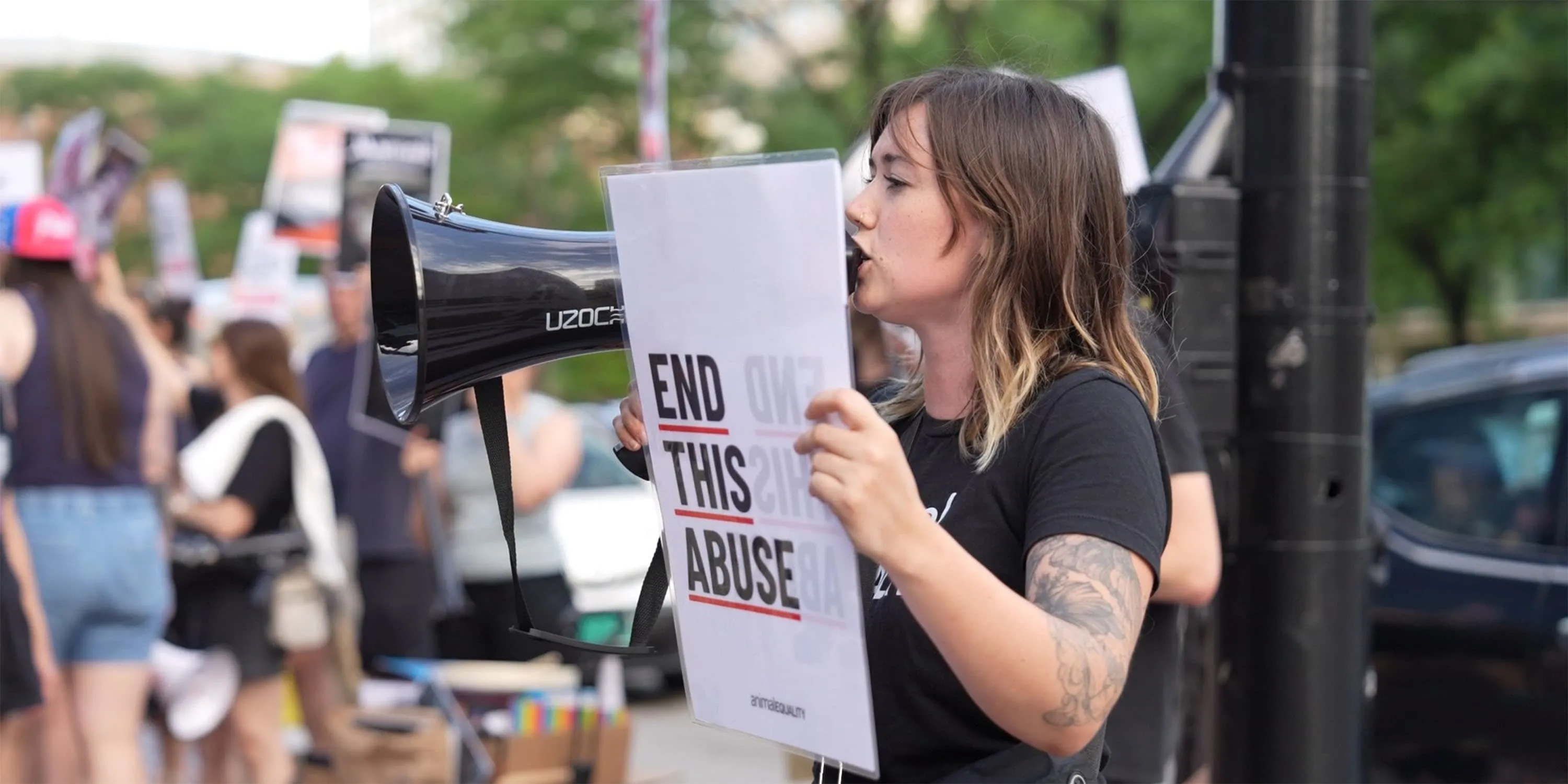 Protest against animal abuse