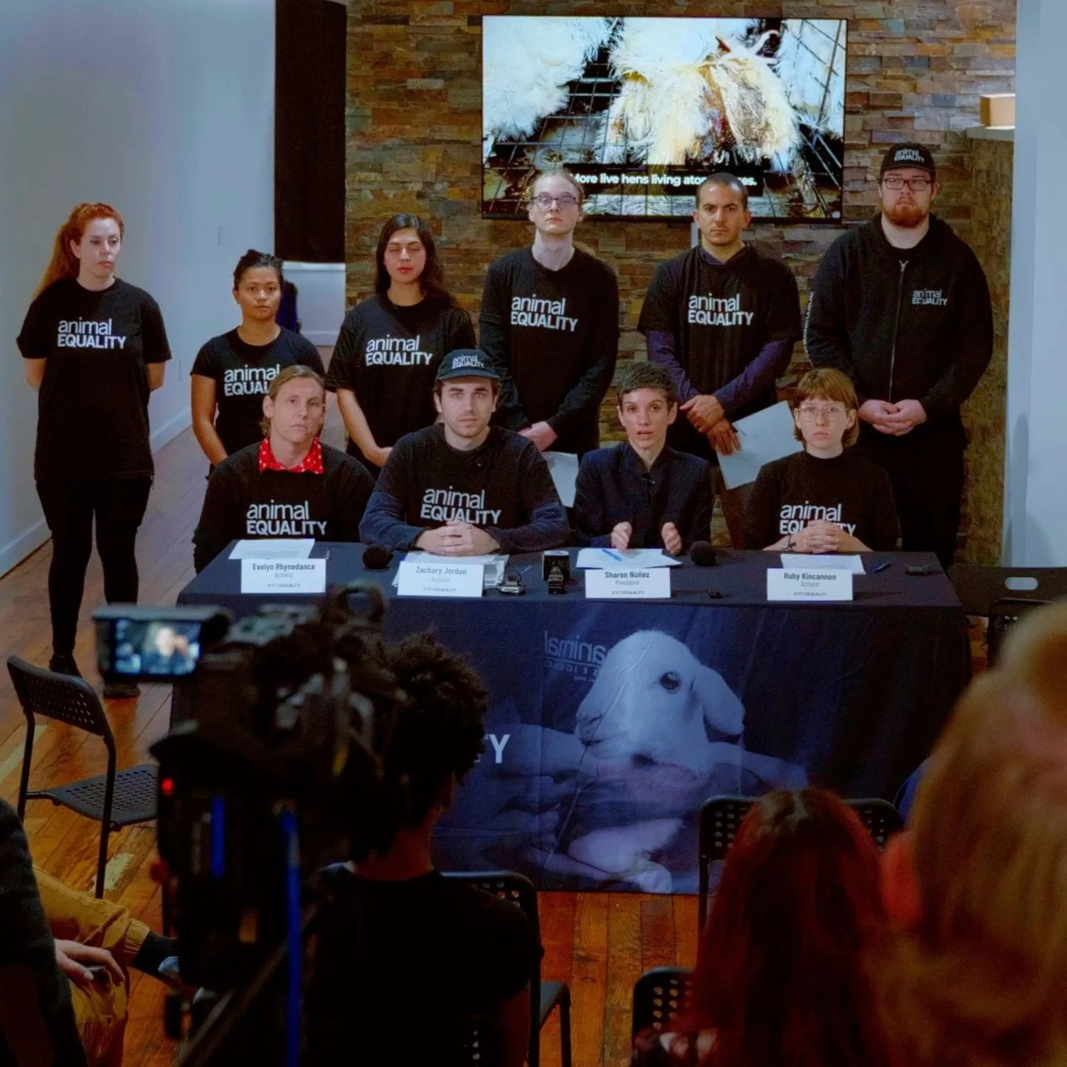 Animal Equality holds press conference following arrest of nine activists at Kroger protest